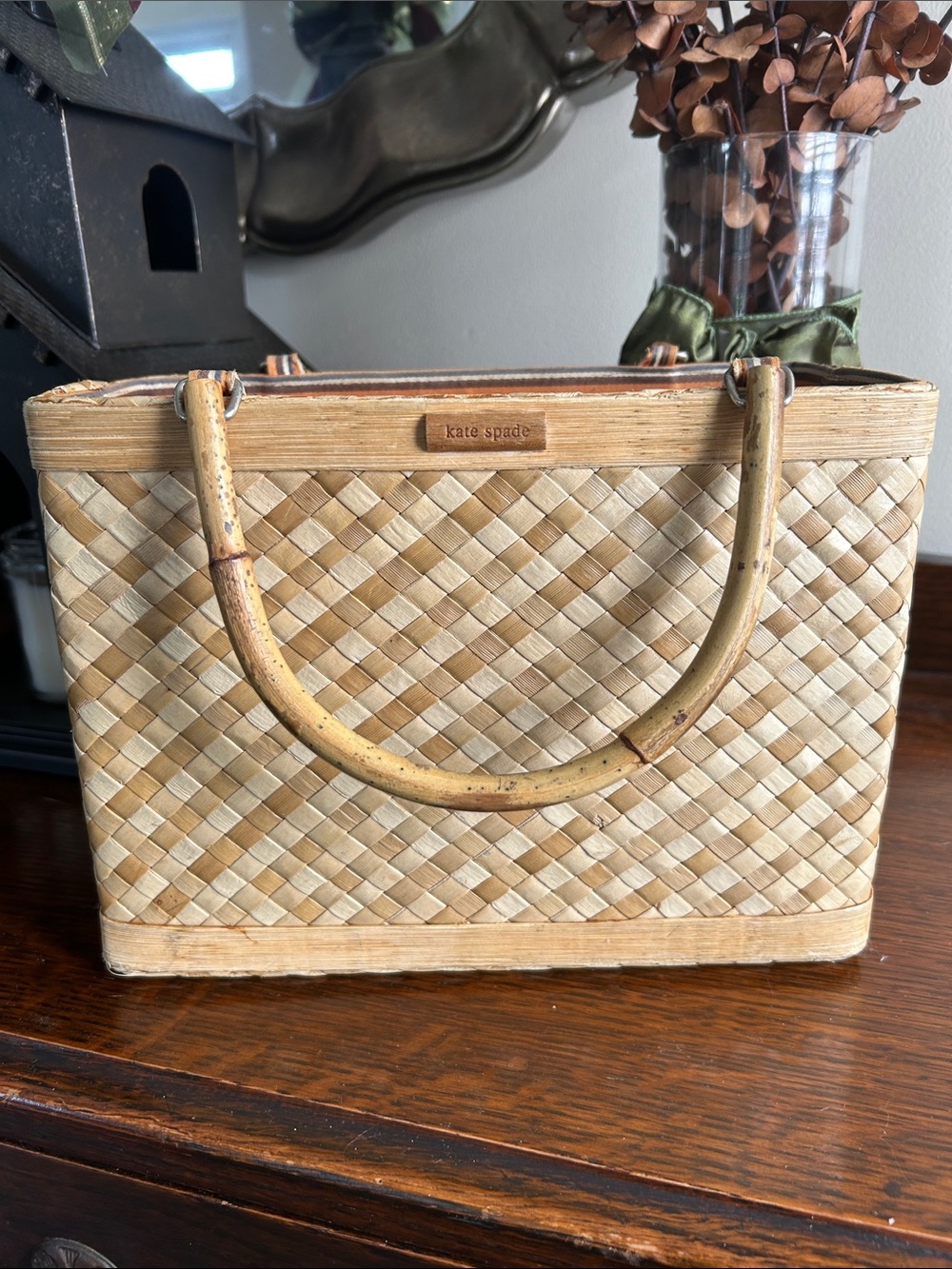 Kate Spade New York Straw Top Handle Bag - Vintage. Good, gently used condition.